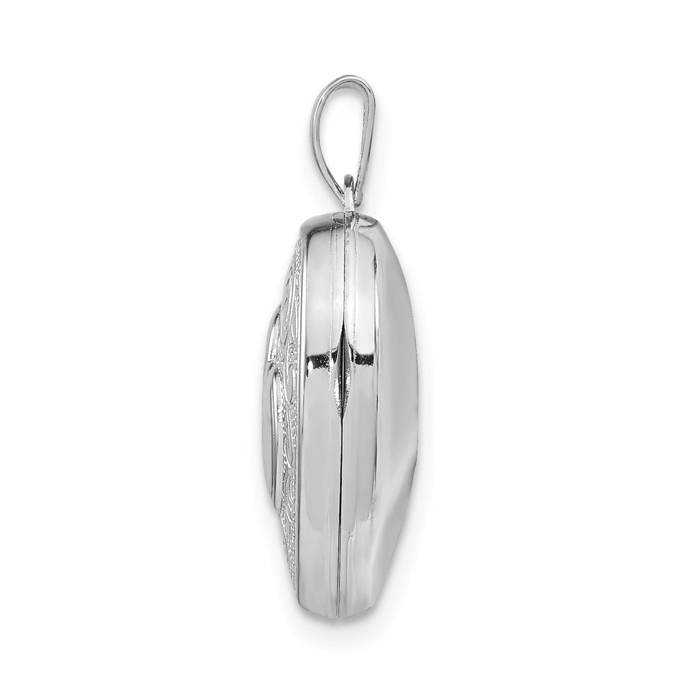 Sterling Silver Rhodium-plated Heart Locket