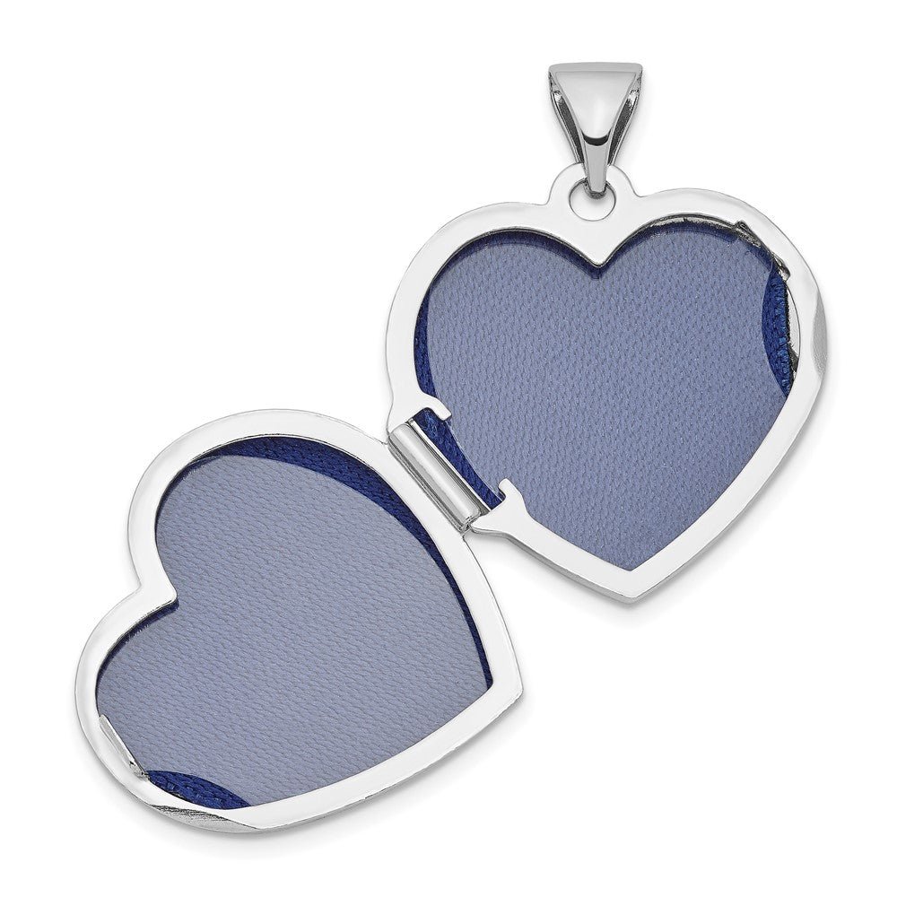 Sterling Silver Rhodium-plated Heart Locket