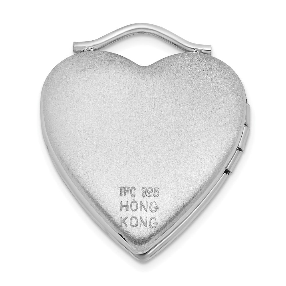 Sterling Silver & Gold-Plated Polished 20mm Lock Heart Locket