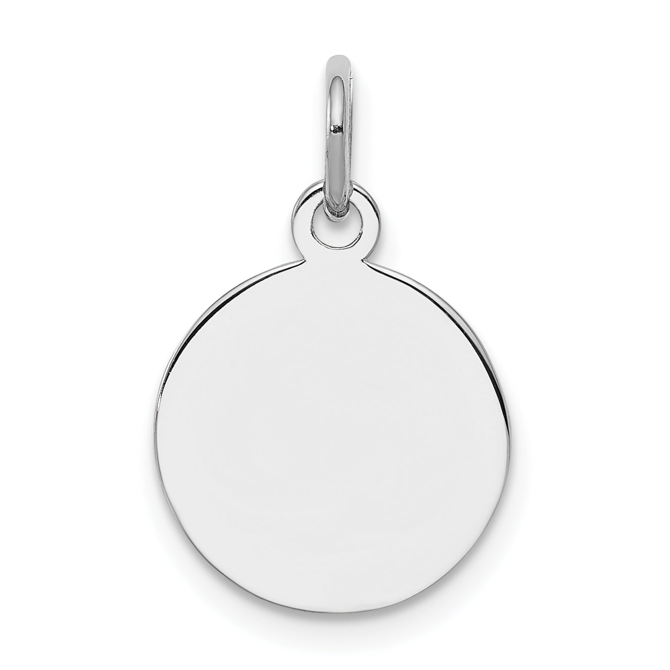 Sterling Silver Engraveable Round Polished Front/Satin Back Disc Charm QM497/18