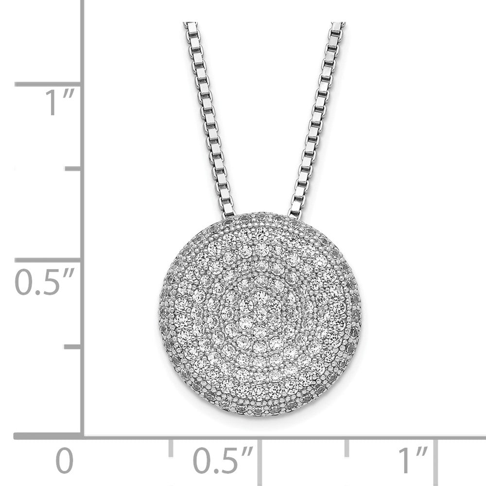 Sterling Silver & CZ Circle Brilliant Embers Necklace