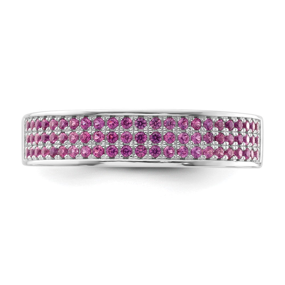 Sterling Silver & Pink CZ Brilliant Embers Ring