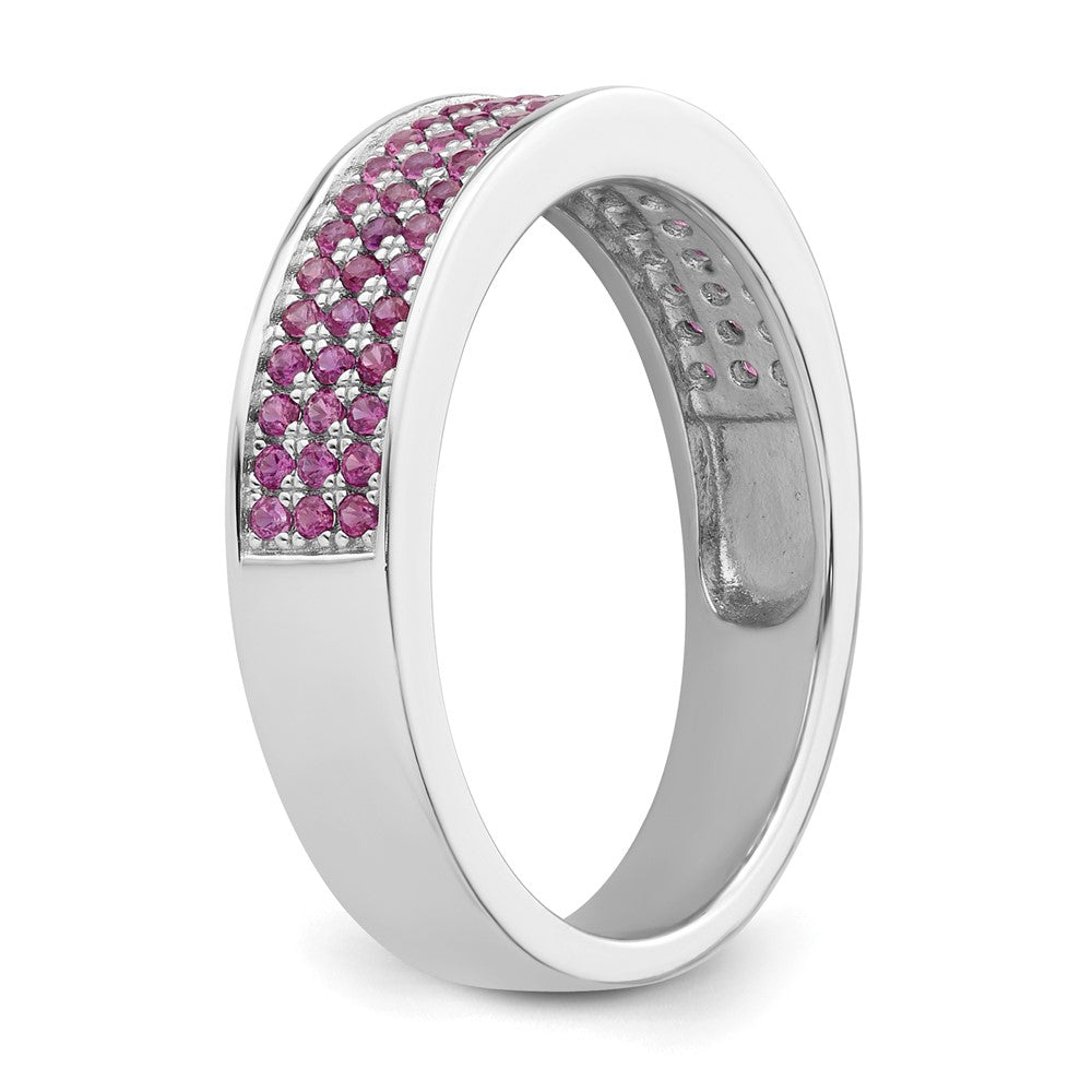 Sterling Silver & Pink CZ Brilliant Embers Ring