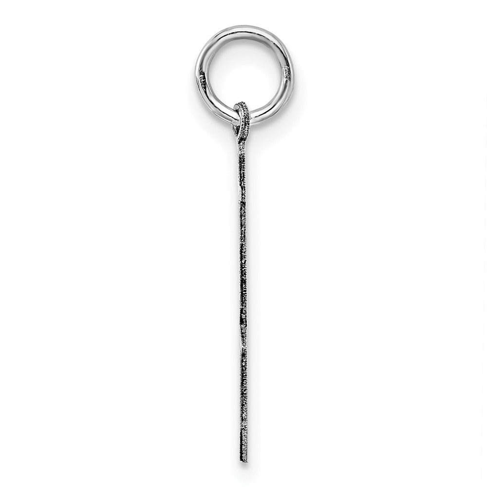 Sterling/Silver Rhodium-plated Polished Number 18 Charm