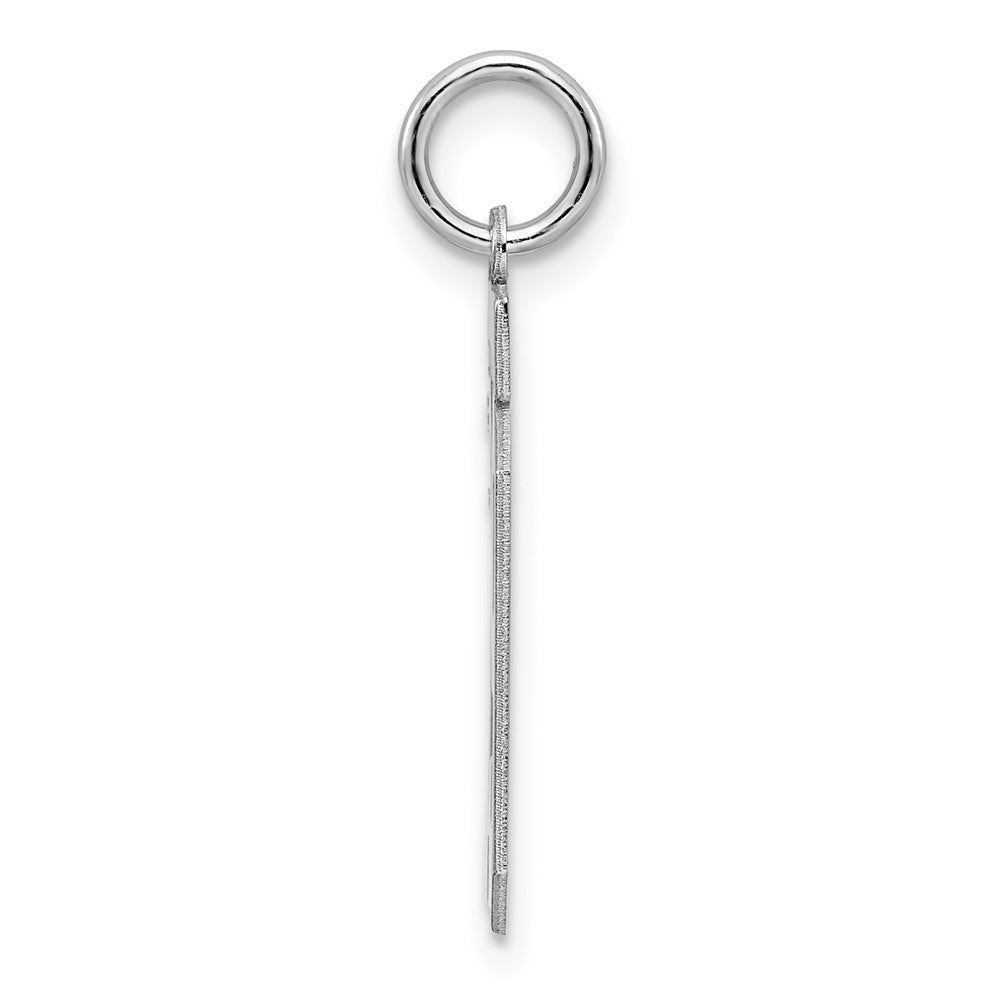 Sterling/Silver Rhodium-plated Polished Number 19 Charm