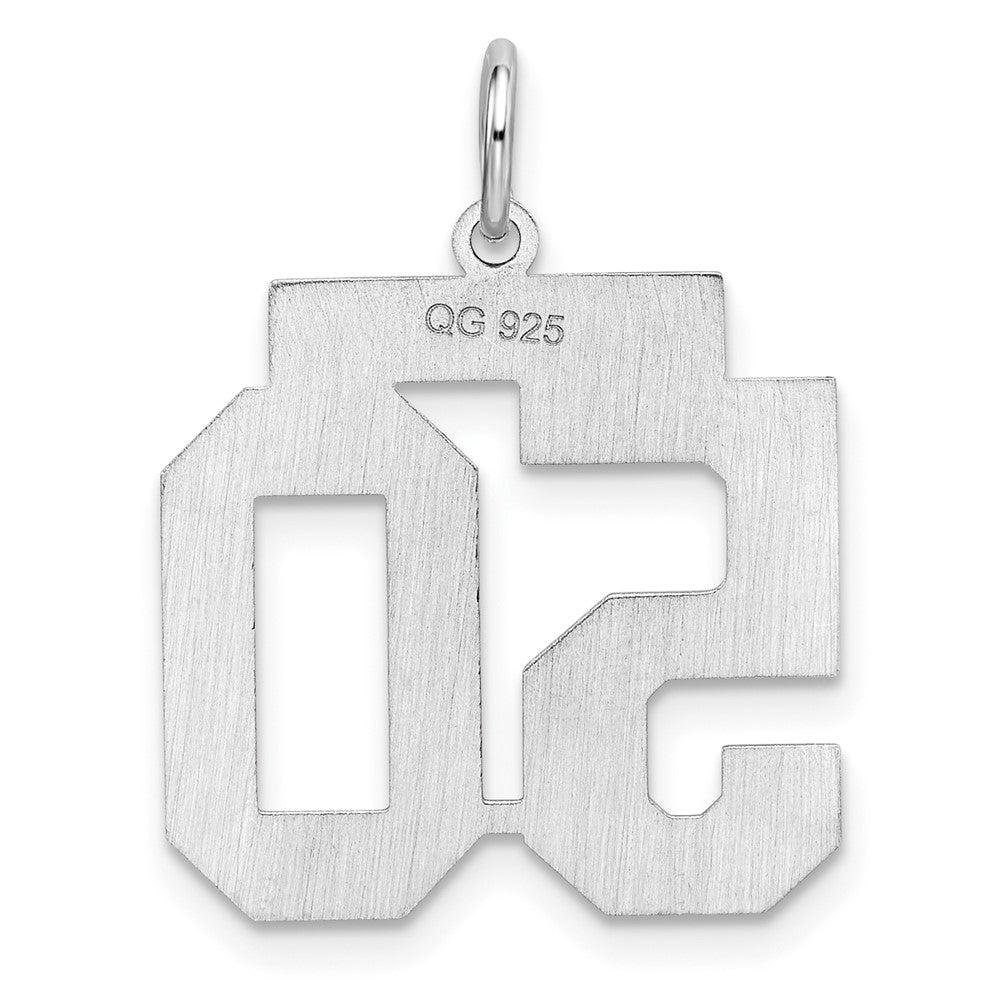 Sterling/Silver Rhodium-plated Polished Number 50 Charm