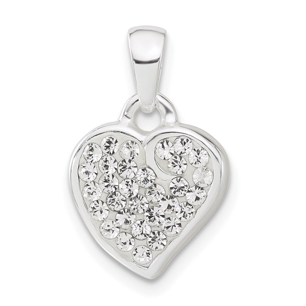 Sterling Silver Stellux Crystal Heart Pendant