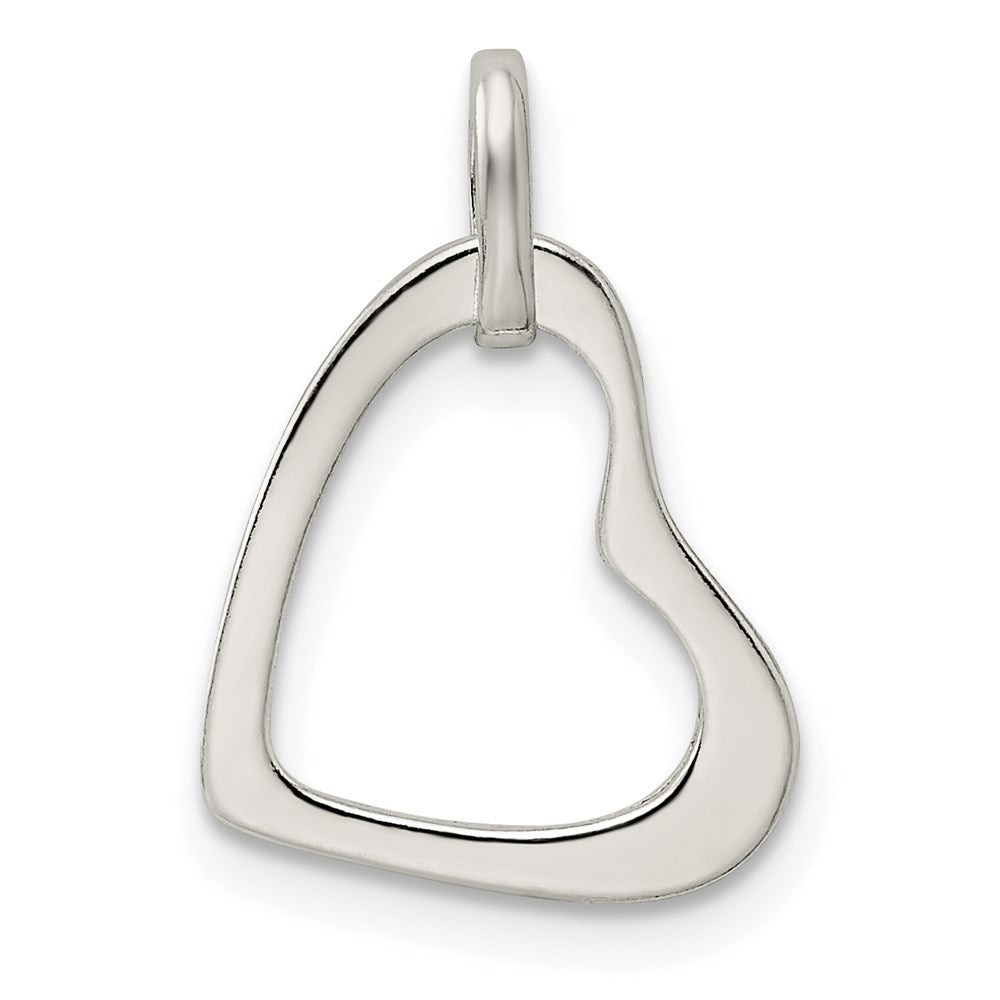 Sterling Silver Polished Open Heart Pendant