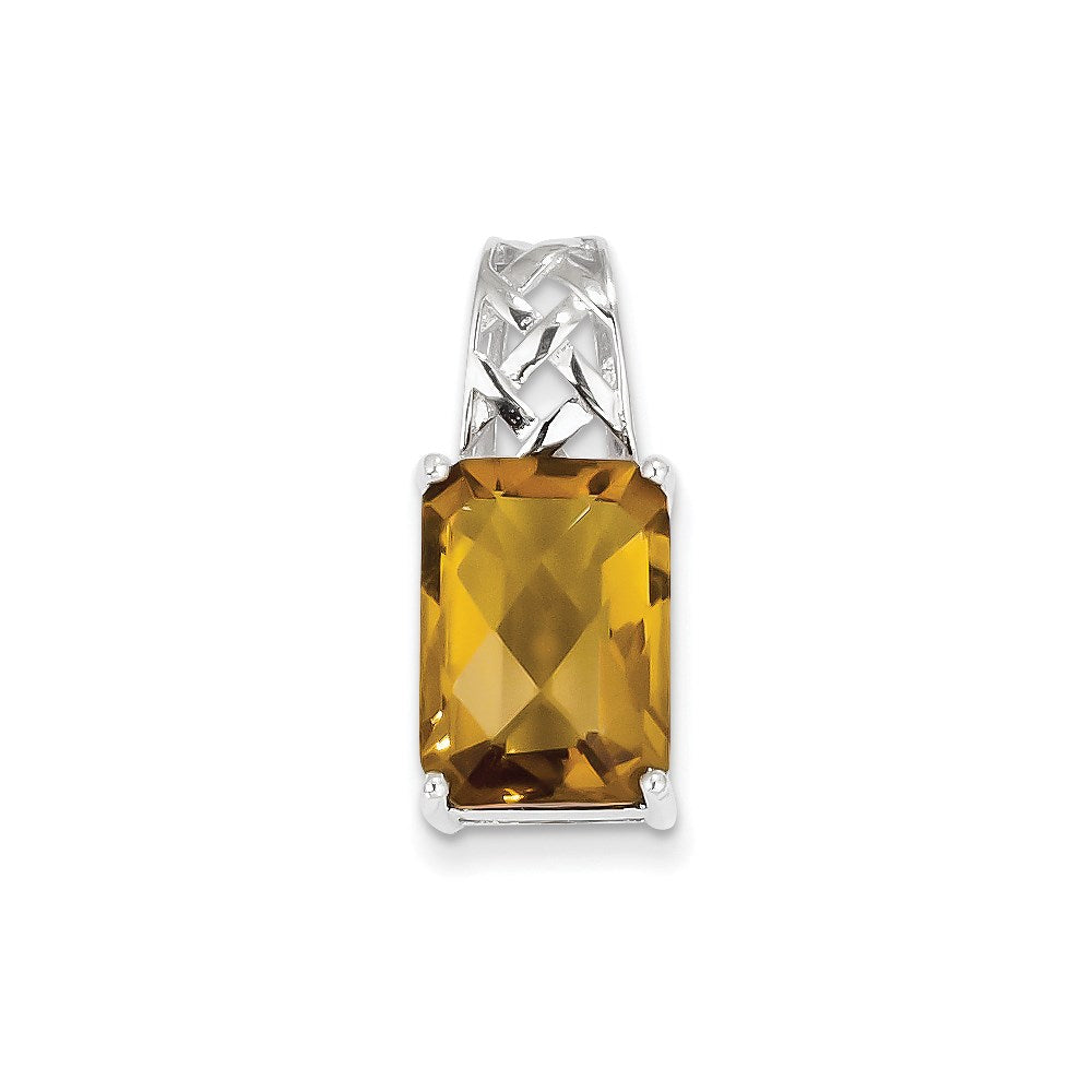 Sterling Silver Whiskey Quartz Pendant