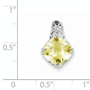 Sterling Silver Lemon Quartz Pendant QP2931LQ