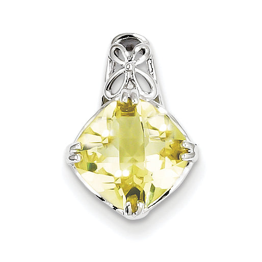 Sterling Silver Lemon Quartz Pendant QP2931LQ