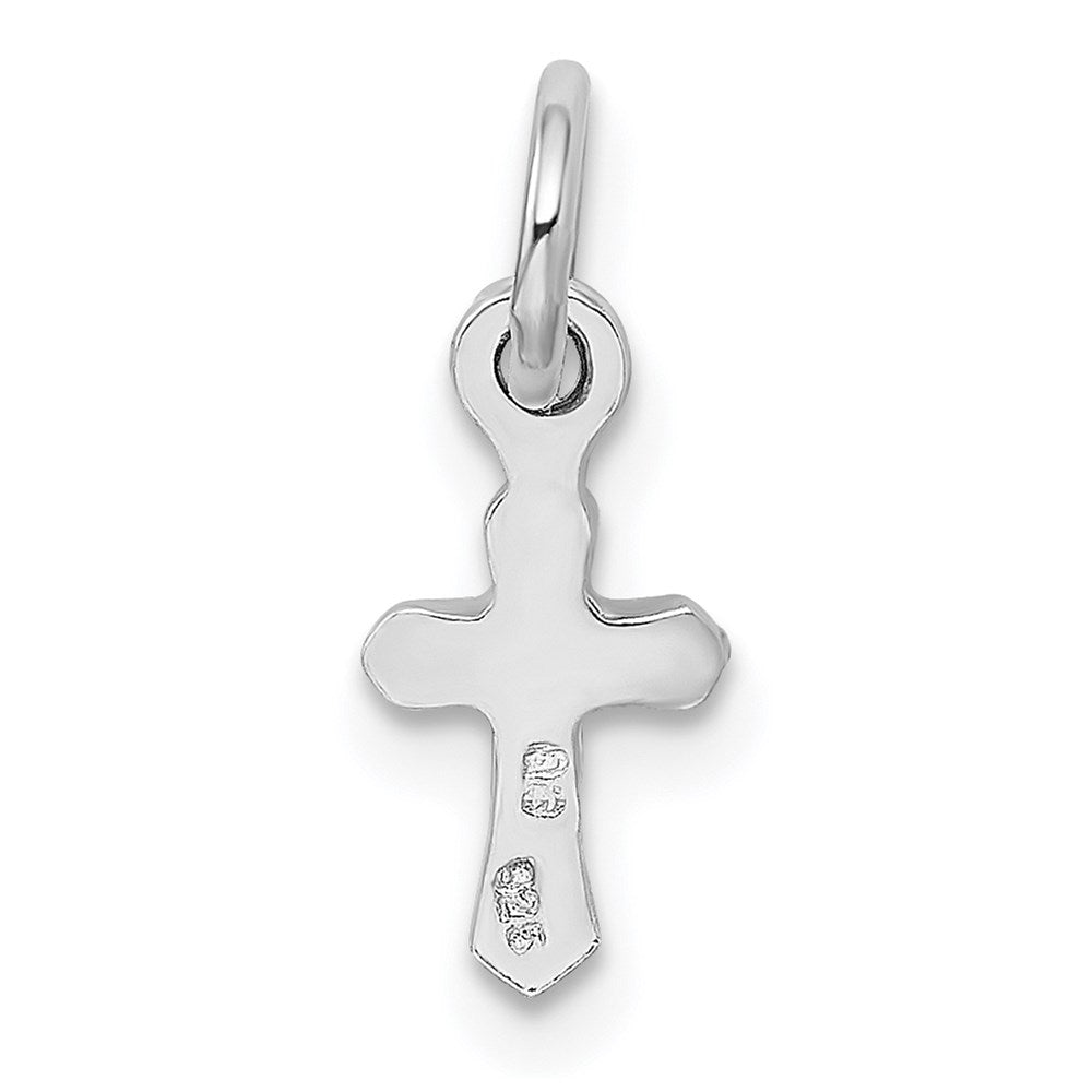 Sterling Silver RH-pltd Child's June Preciosca Crystal Cross Pendant