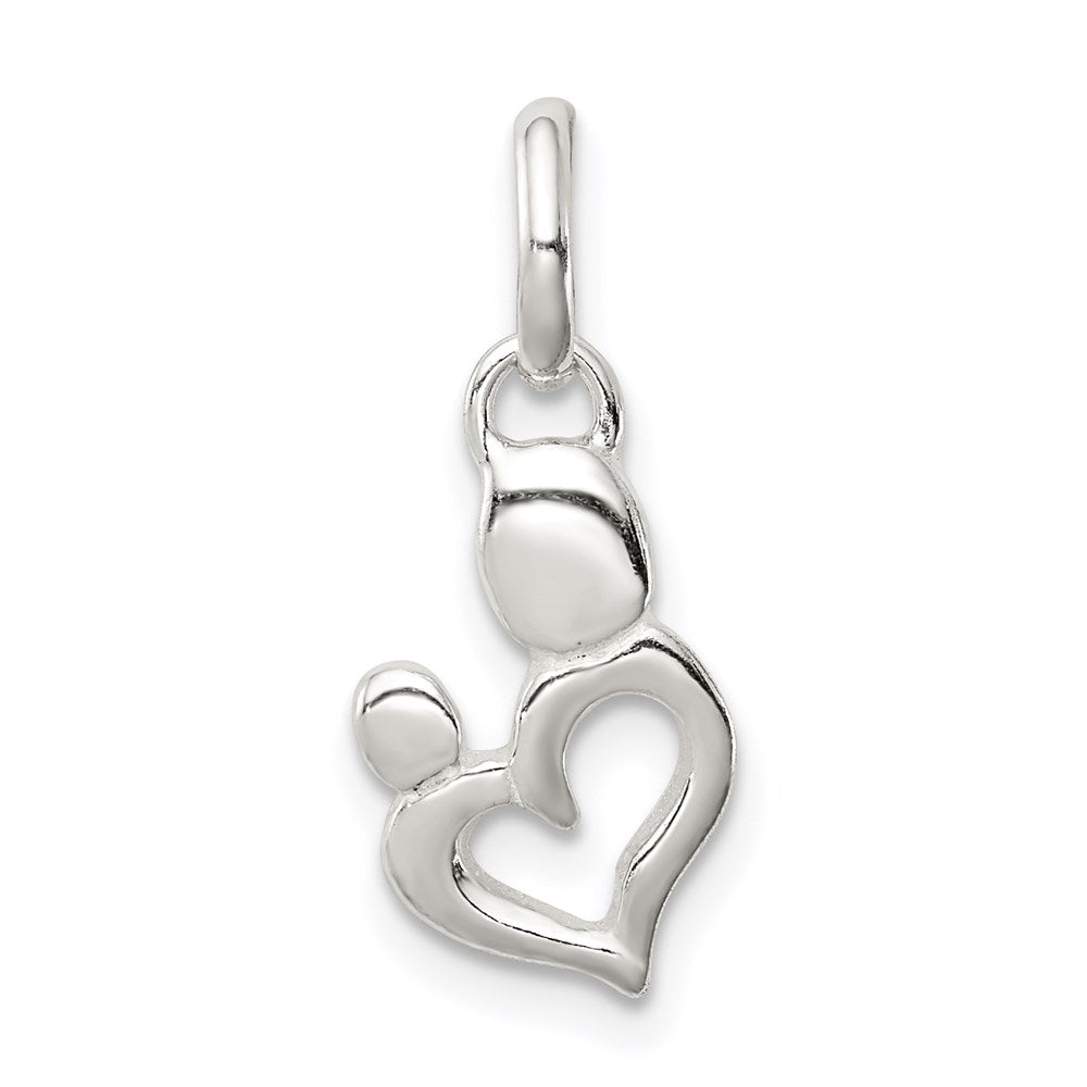 Sterling Silver Polished Heart Charm