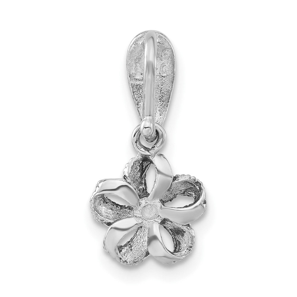 Sterling Silver Antiqued Marcasite Flower Pendant