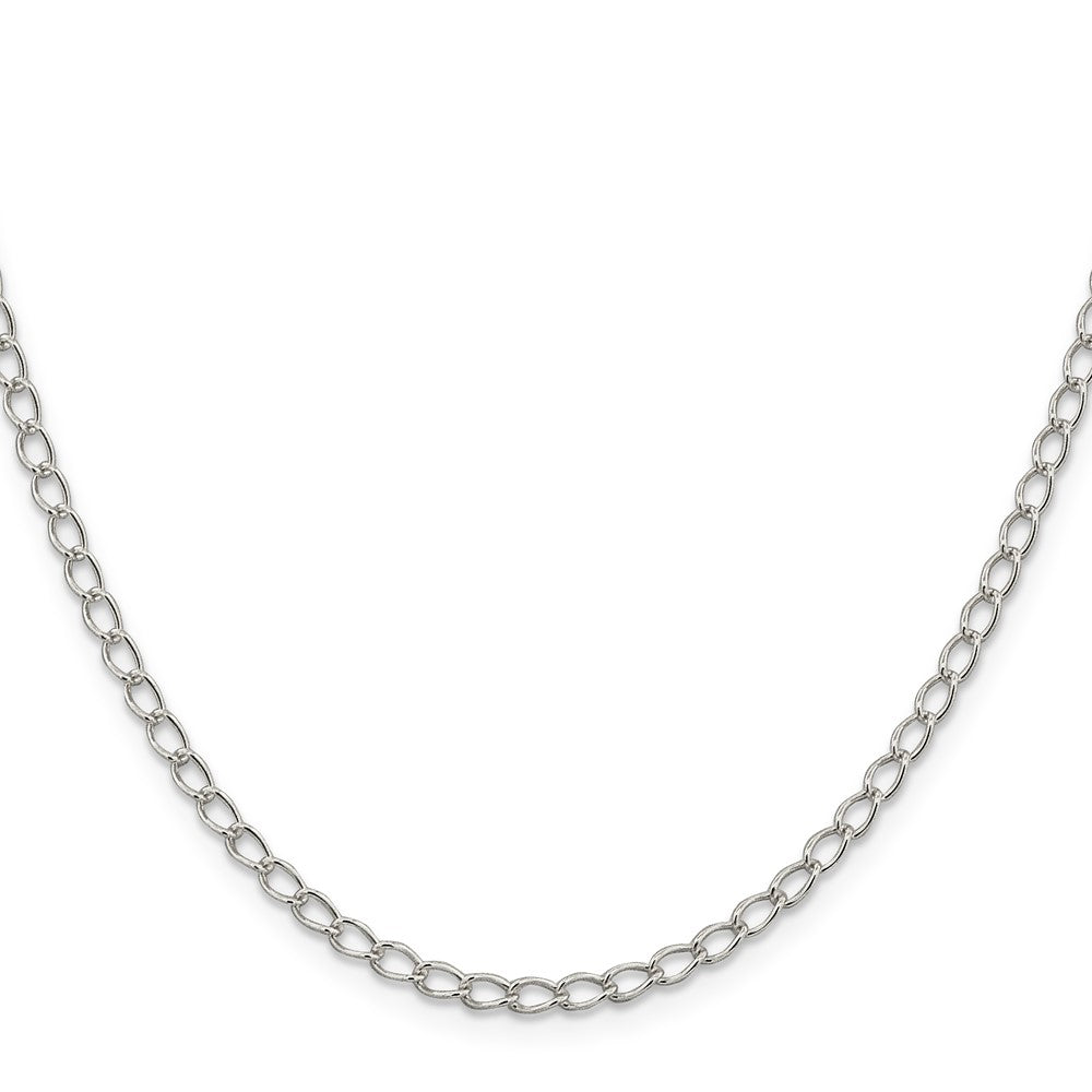 Sterling Silver 3mm Half Round Wire Open Curb Chain