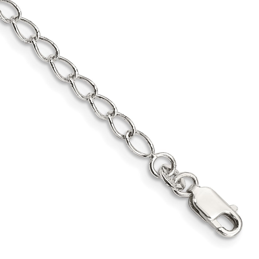 Sterling Silver 3mm Half Round Wire Open Curb Chain