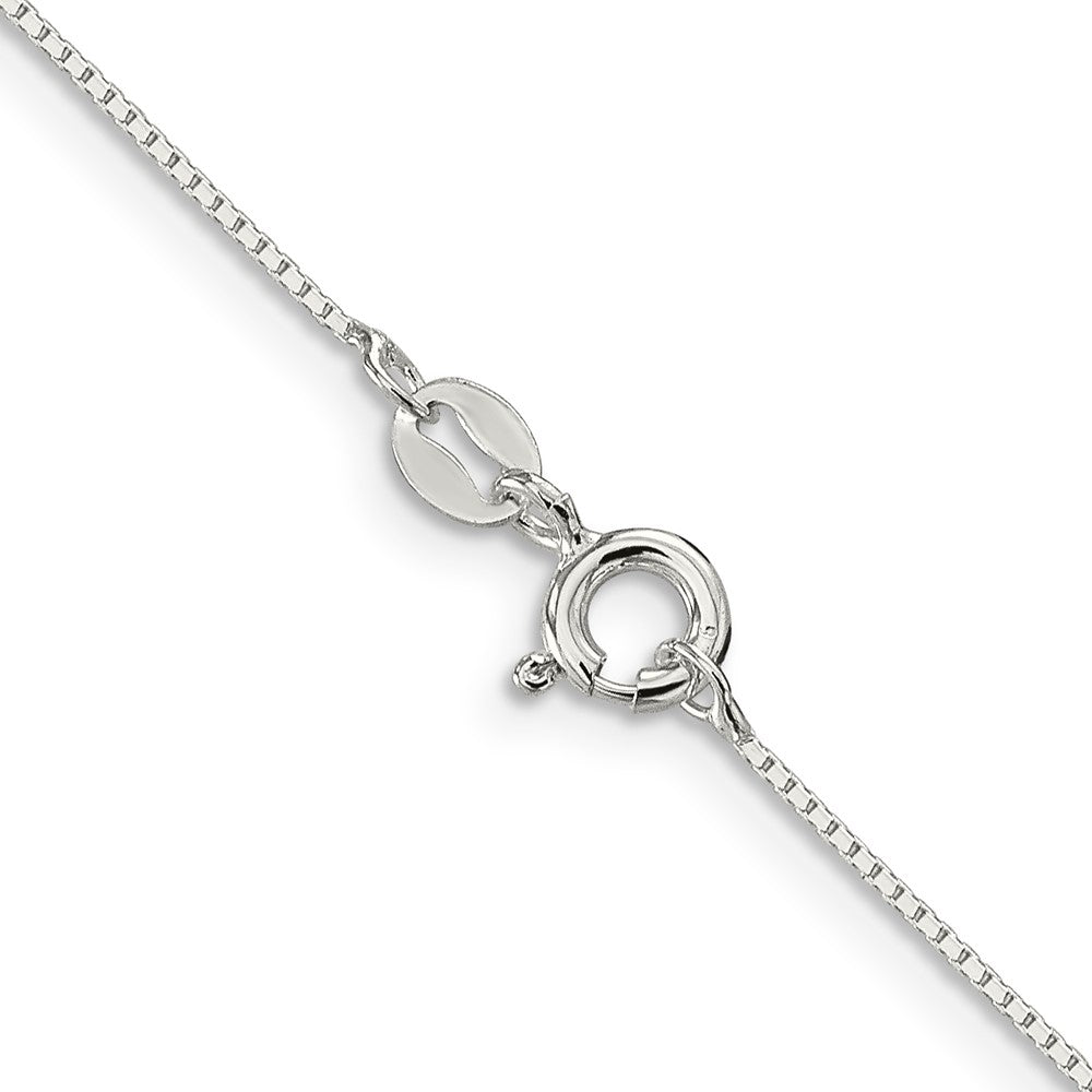 Sterling Silver Rhodium-plated .6mm Mirror Box Chain