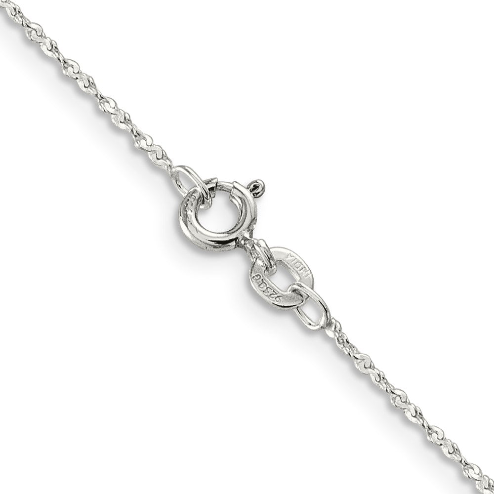 Sterling Silver 1mm Twisted Serpentine Chain