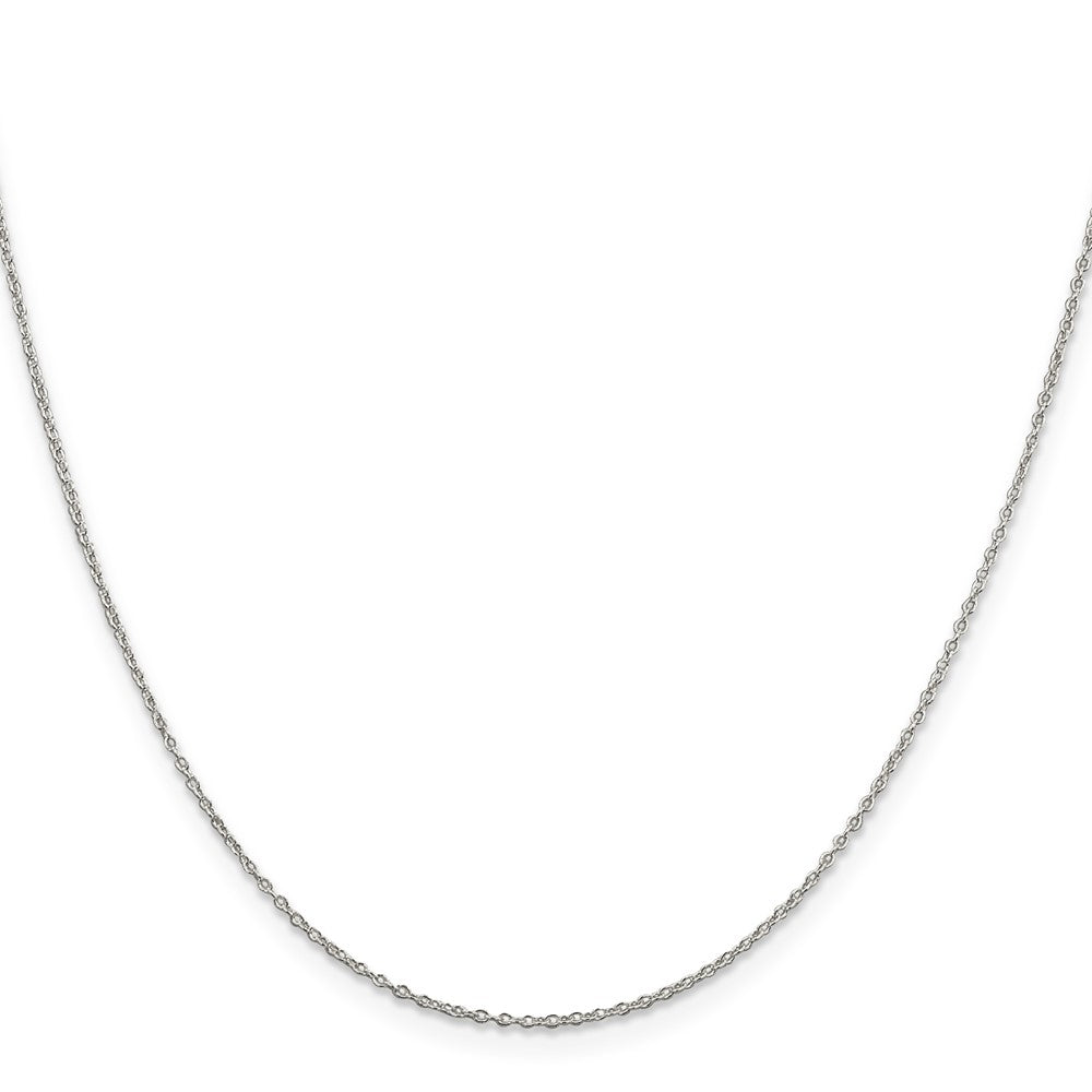 Sterling Silver Rhodium-plated 1.1mm Forzantina Cable Chain