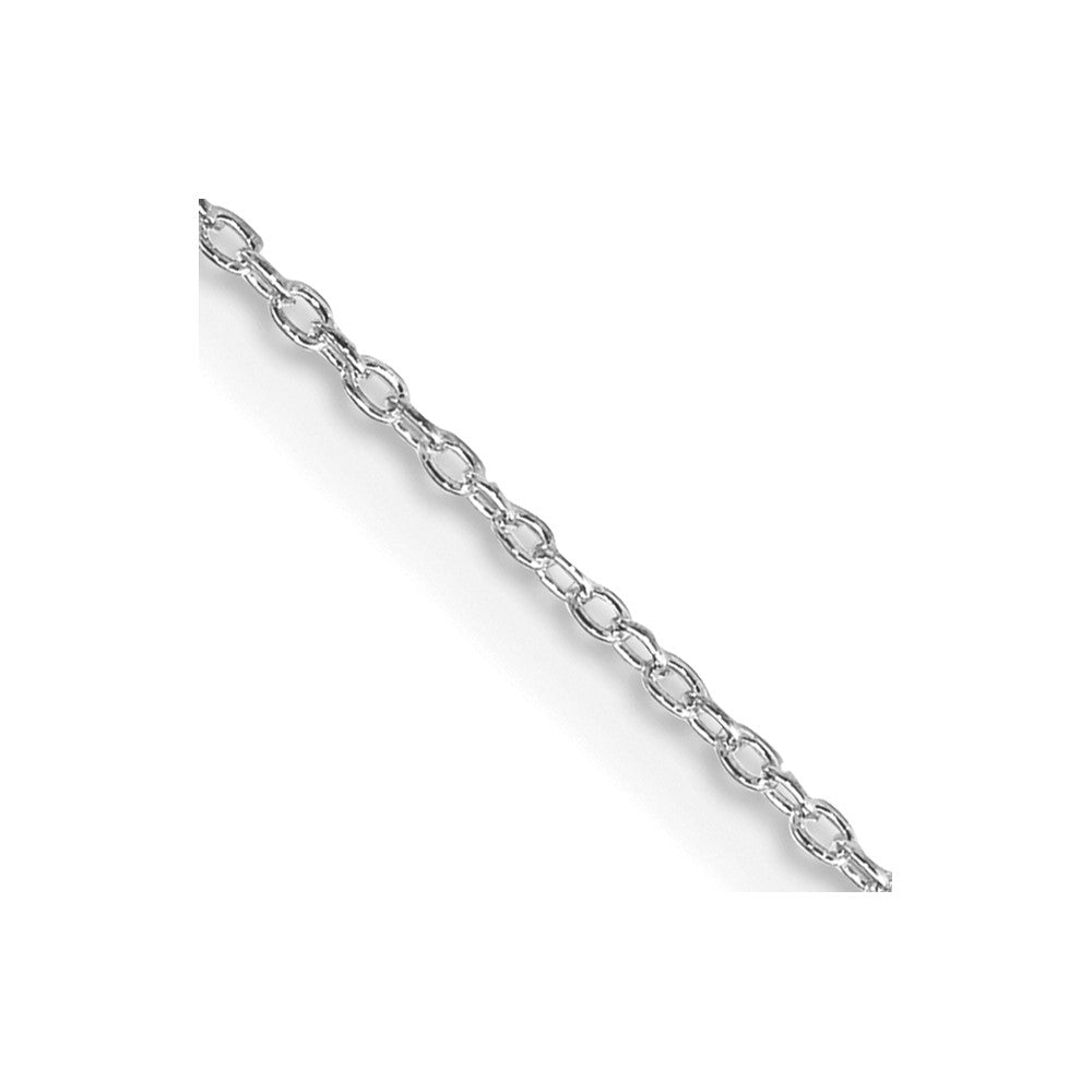 Sterling Silver Rhodium-plated 1.1mm Forzantina Cable Chain