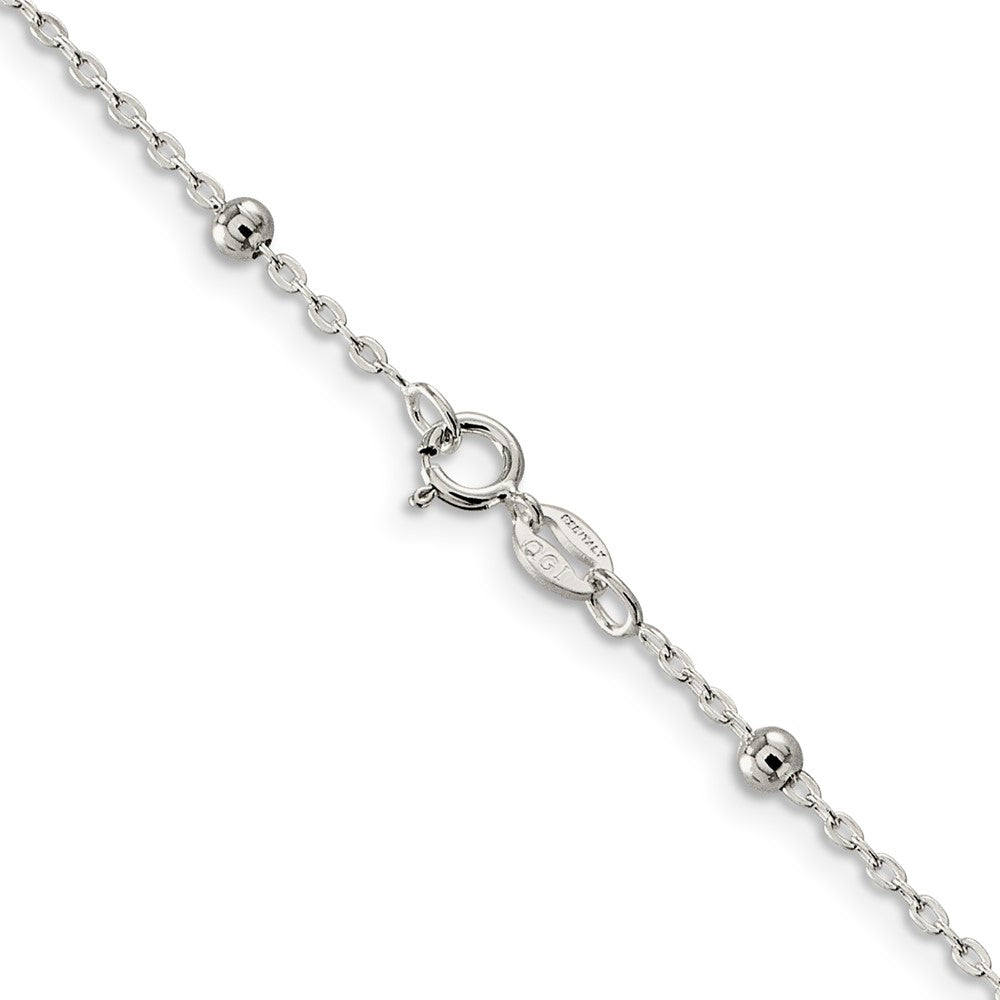 Sterling Silver 1.3mm Fancy Beaded Chain