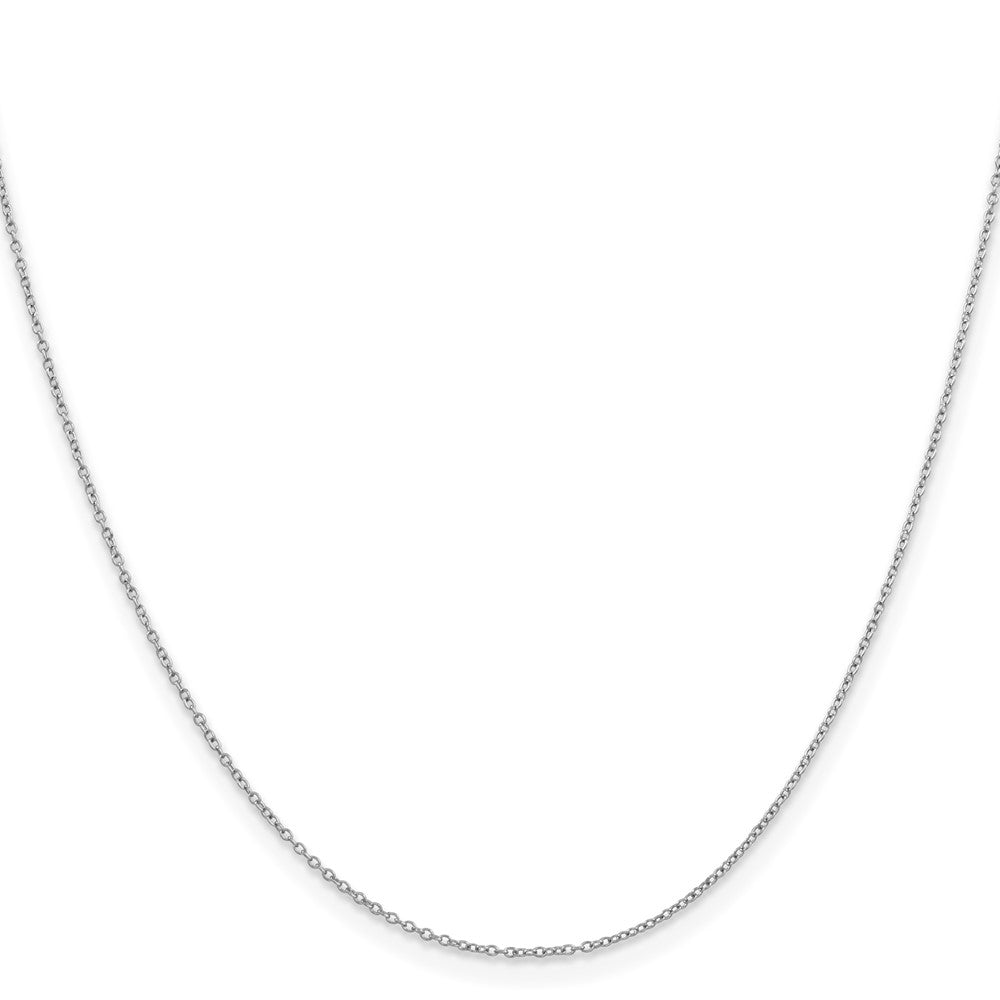 Sterling Silver 1mm Rhodium-plated Cable Chain