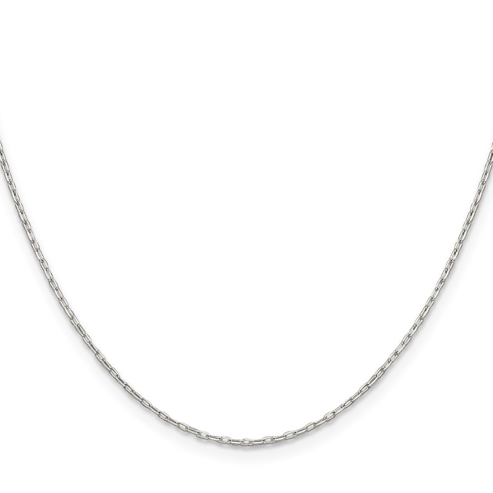 Sterling Silver 1mm Diamond-cut Long Link Cable Chain