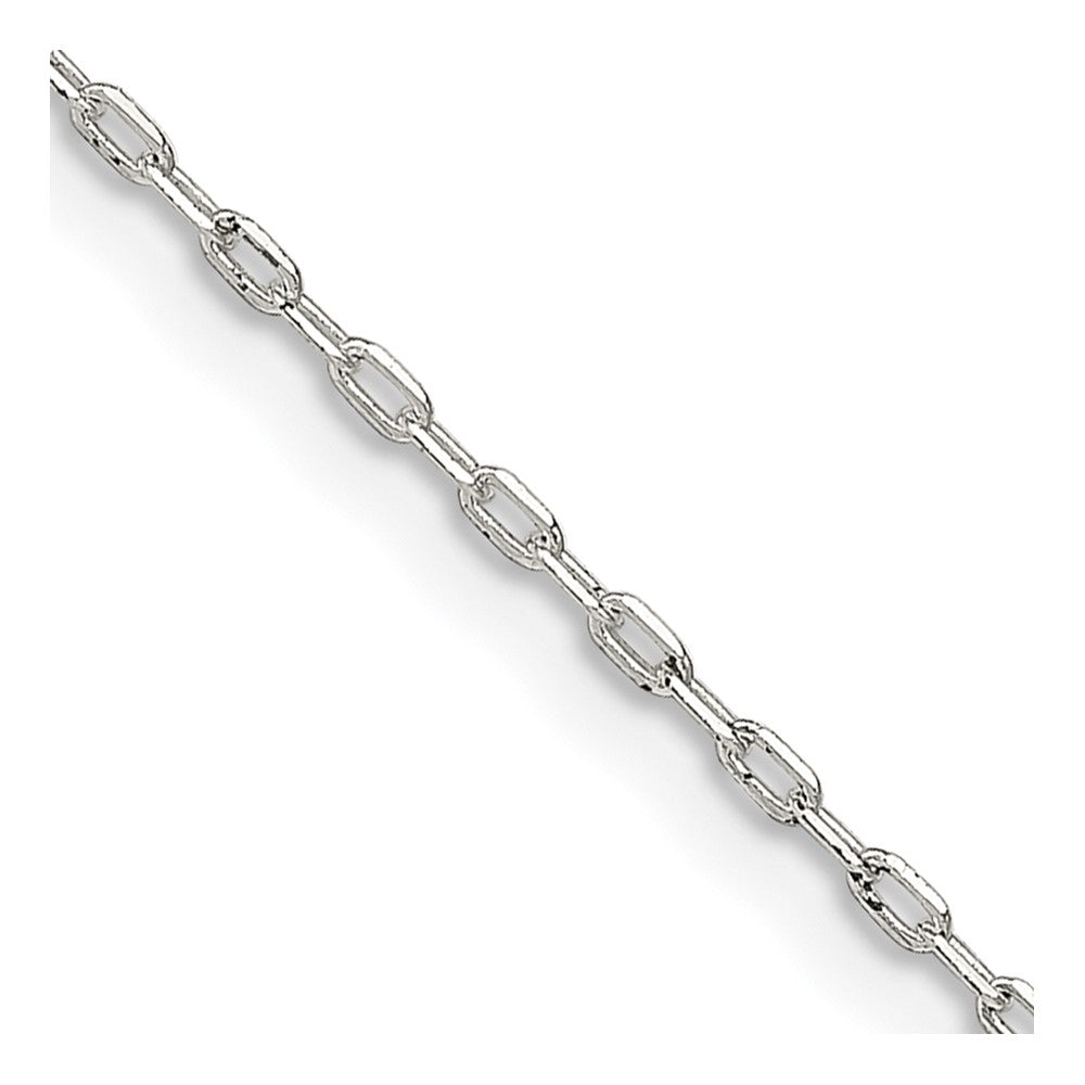 Sterling Silver 1mm Diamond-cut Long Link Cable Chain