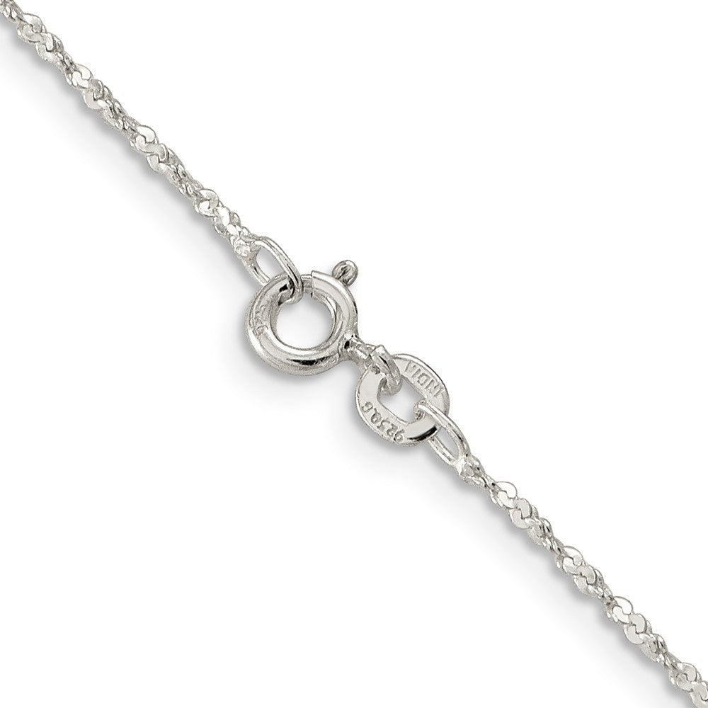 Sterling Silver 1.2mm Twisted Serpentine Chain