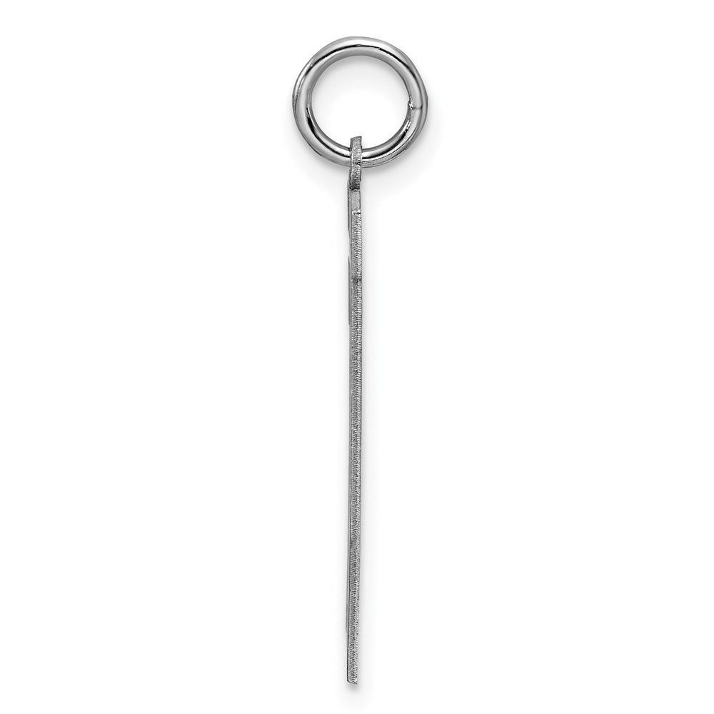 Sterling Silver/Rhodium-plated Satin Number 11 Charm