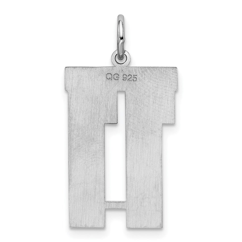 Sterling Silver/Rhodium-plated Satin Number 11 Charm