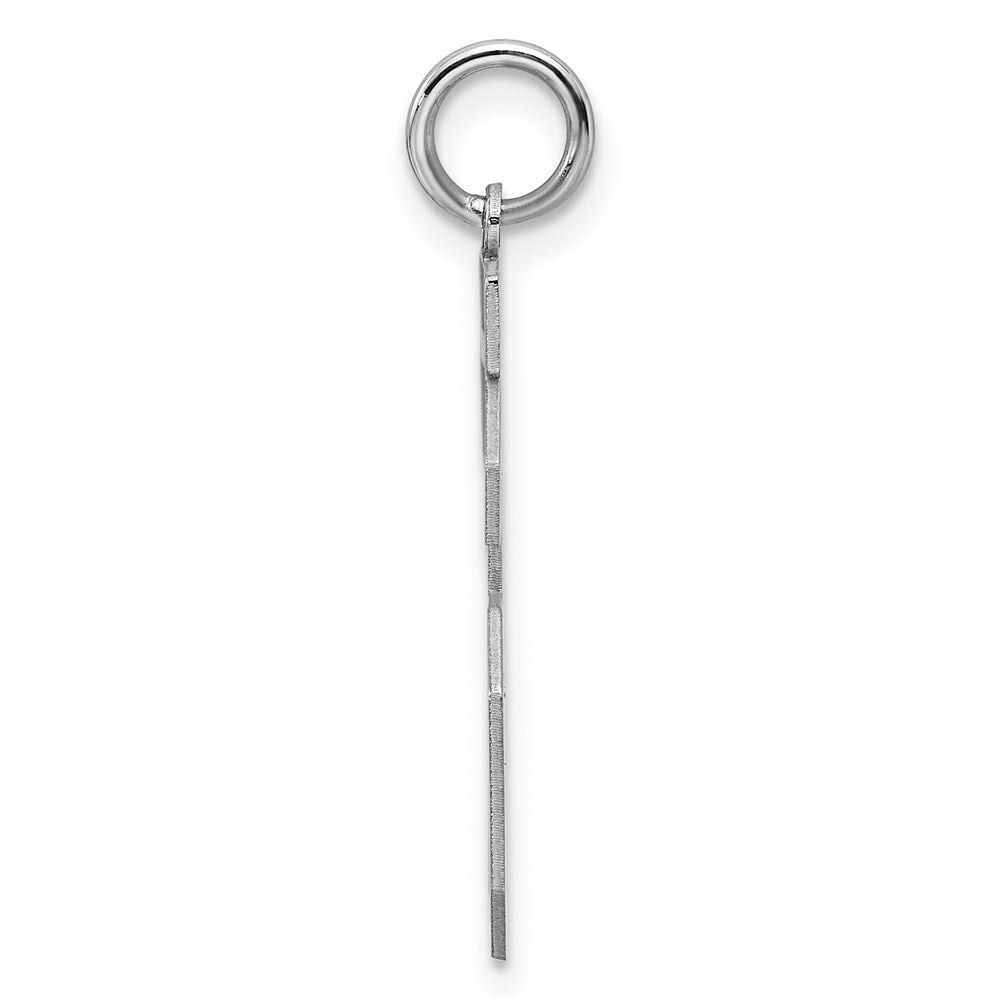 Sterling Silver/Rhodium-plated Satin Number 16 Charm