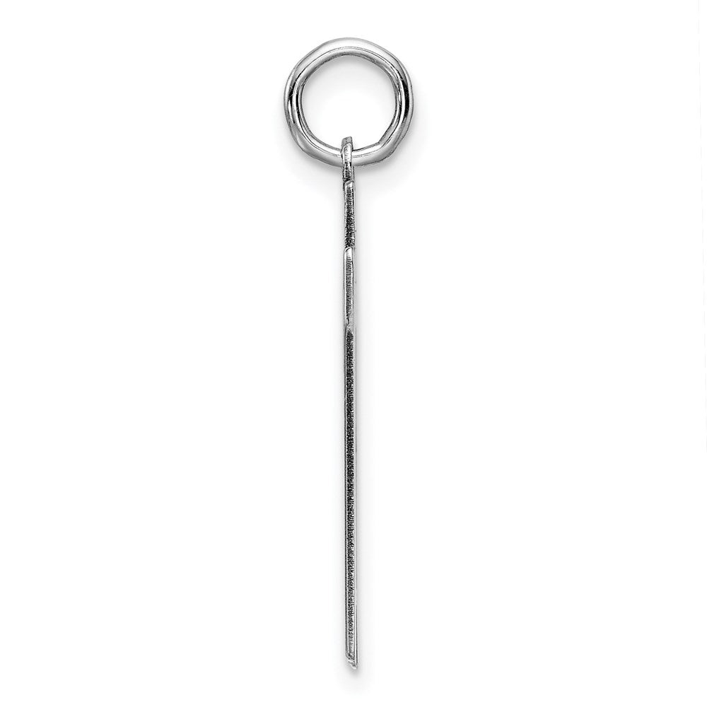 Sterling Silver/Rhodium-plated Satin Number 87 Charm