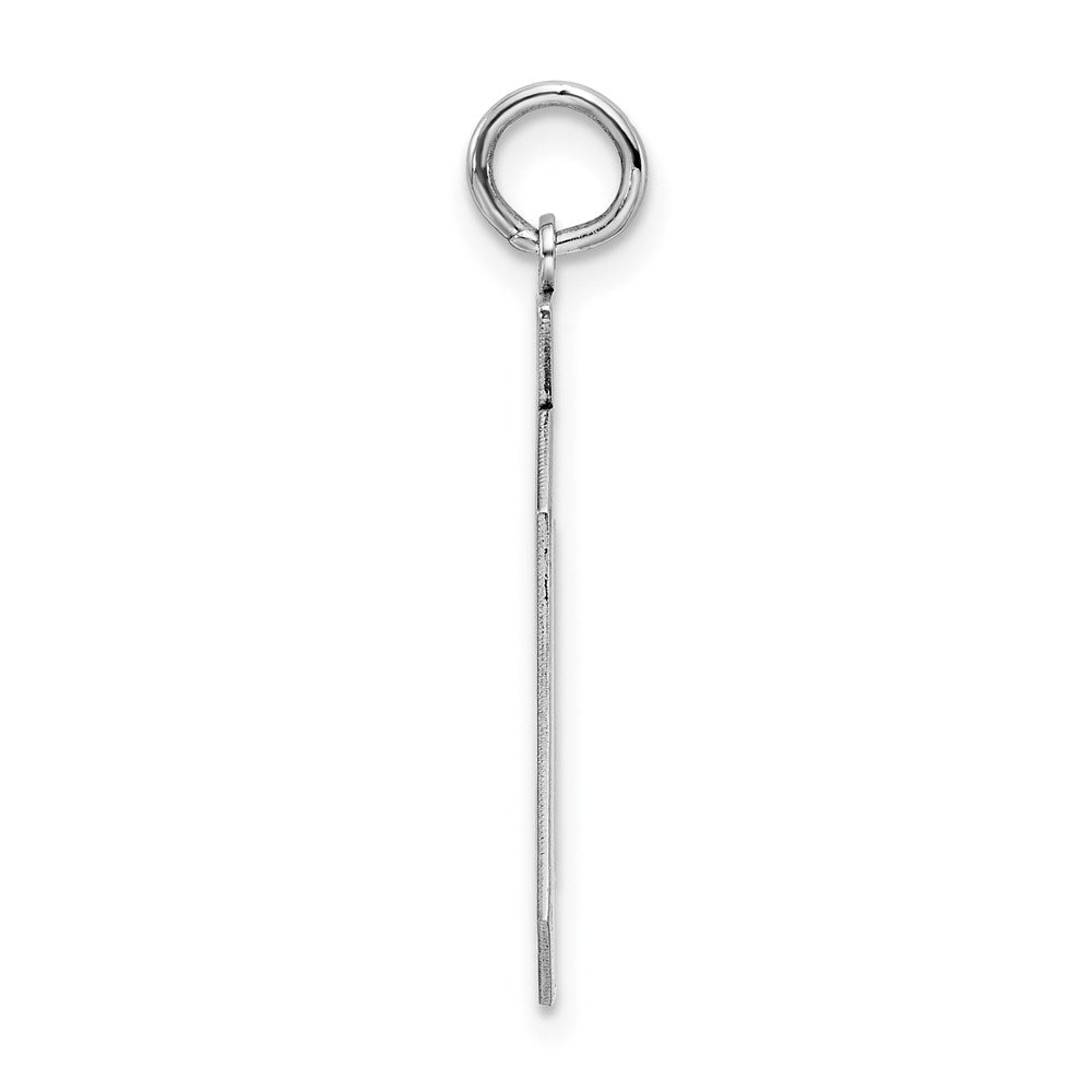 Sterling Silver/Rhodium-plated Satin Number 90 Charm