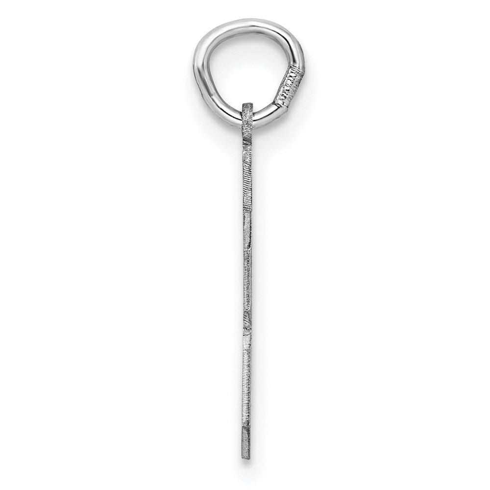 Sterling Silver/Rhodium-plated Satin Number 28 Charm