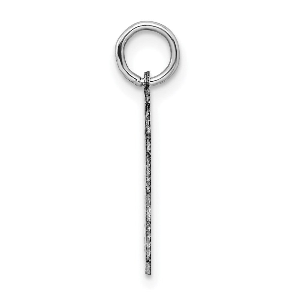 Sterling Silver/Rhodium-plated Satin Number 83 Charm