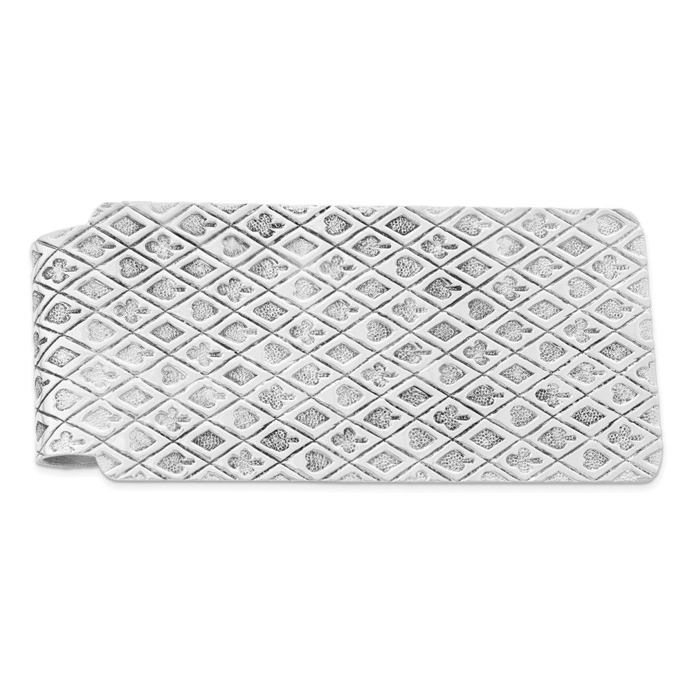 Sterling Silver Rhodium-plated Money Clip