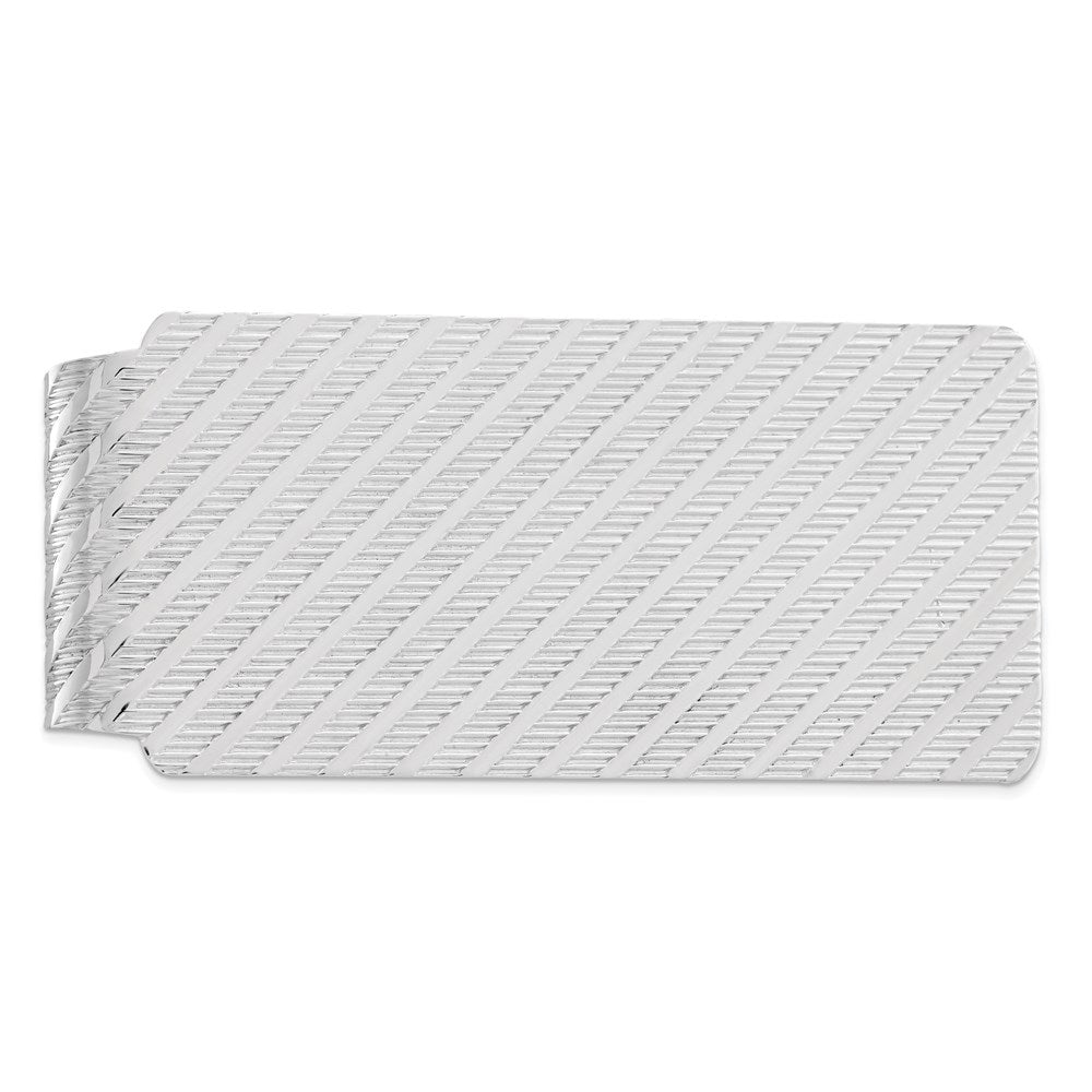 Sterling Silver Rhodium-plated Money Clip