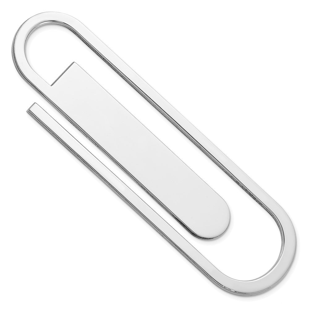 Sterling Silver Paper Clip Shaped Book Mark / Money Clip