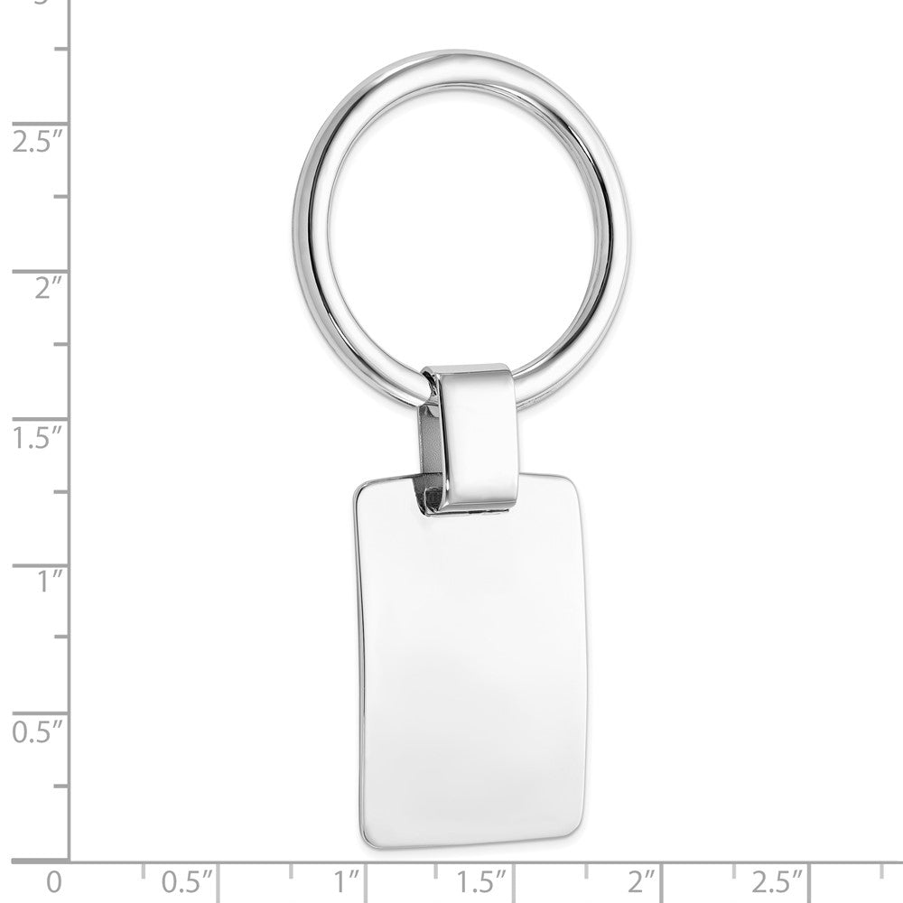 Sterling Silver Rhodium Plated Key Chain