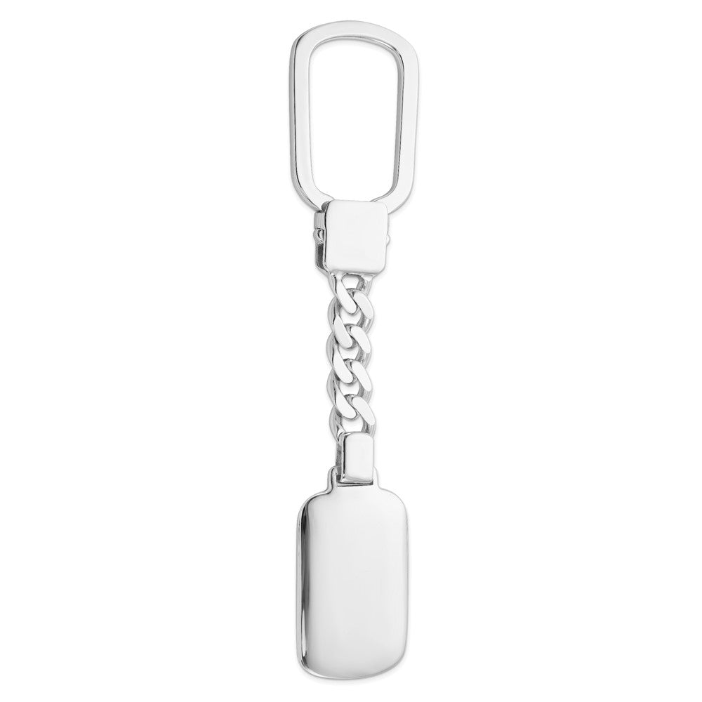 Sterling Silver Rhodium Plated Key Chain