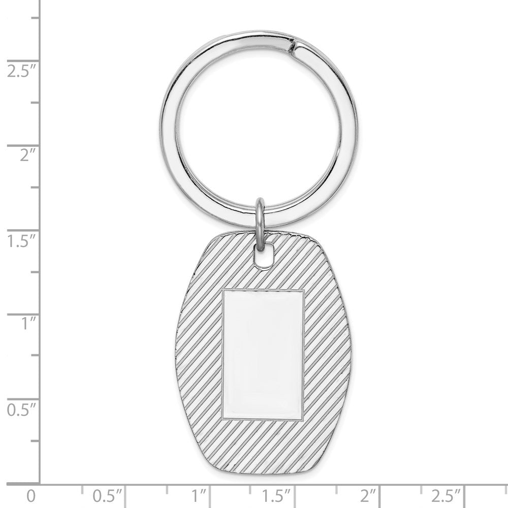 Sterling Silver Rhodium-plated Key Chain