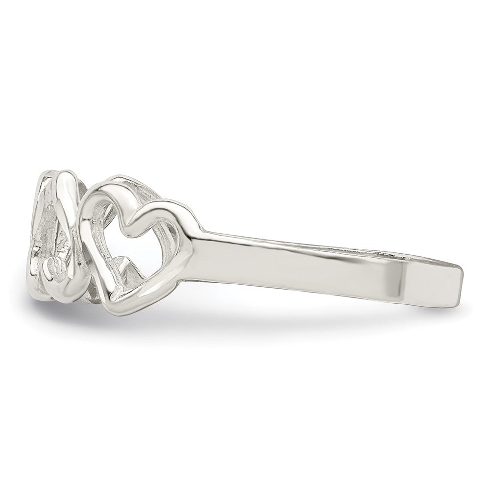 Sterling Silver D/C Heart Ring