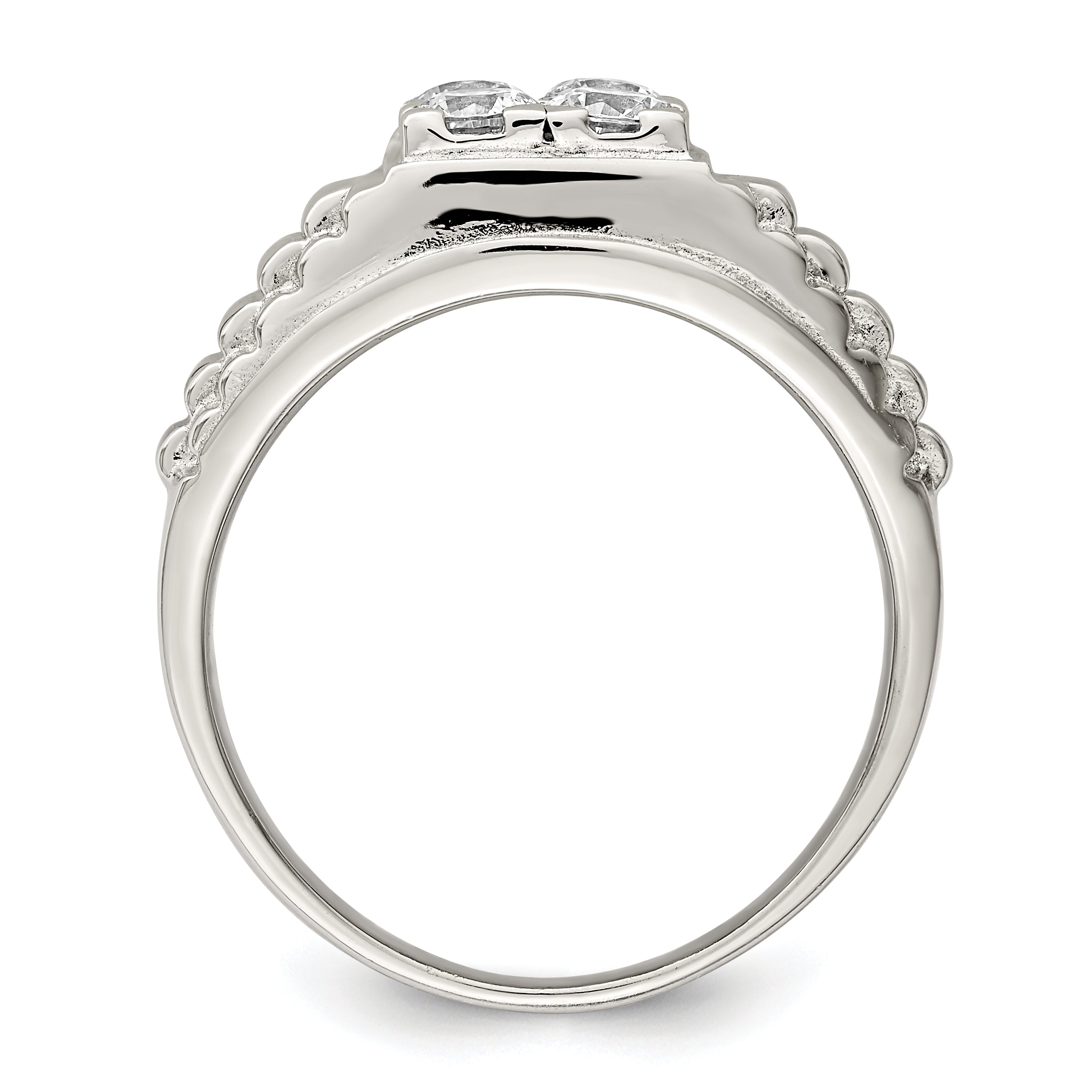 Sterling Silver Men's CZ Ring QR1287