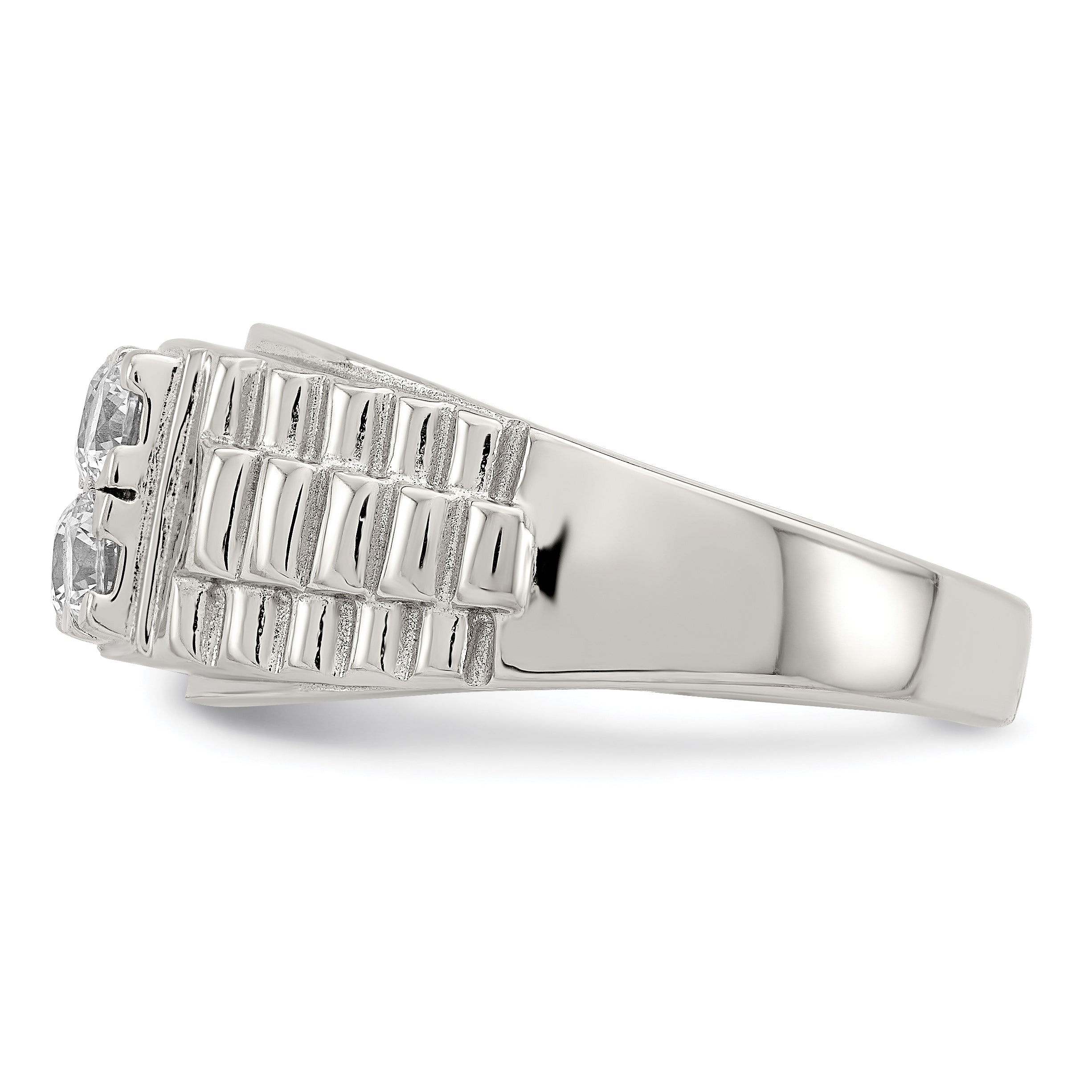 Sterling Silver Men's CZ Ring QR1287