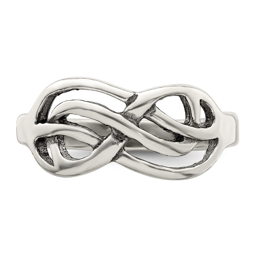 Sterling Silver Antiqued Knot Ring