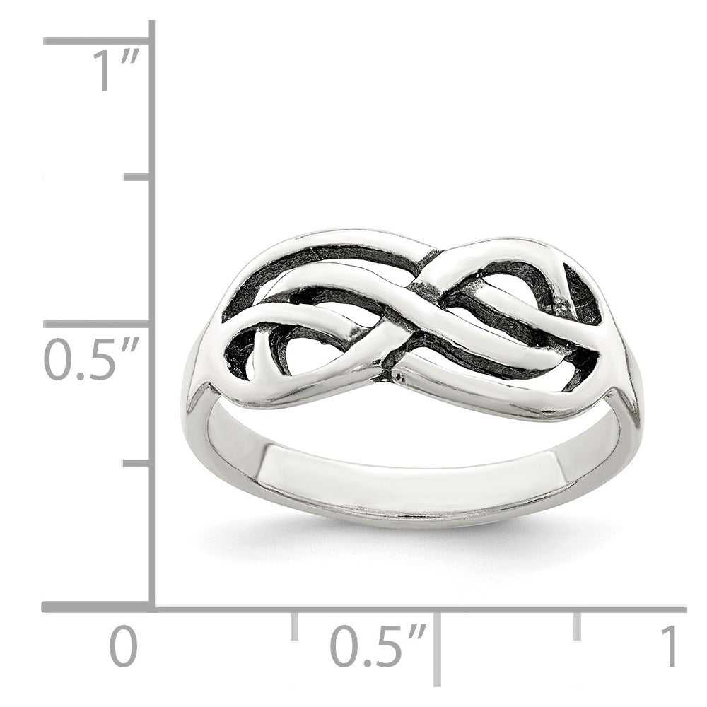 Sterling Silver Antiqued Knot Ring