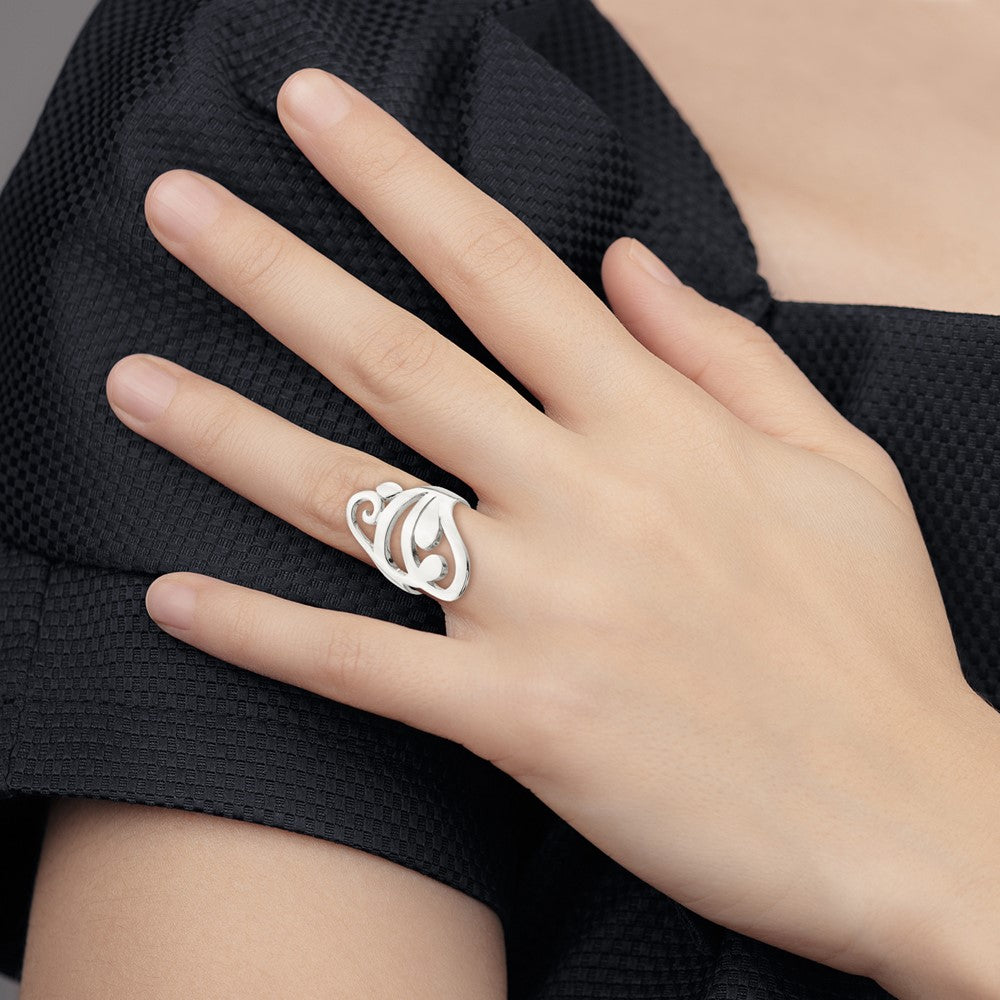 Sterling Silver Scroll Ring