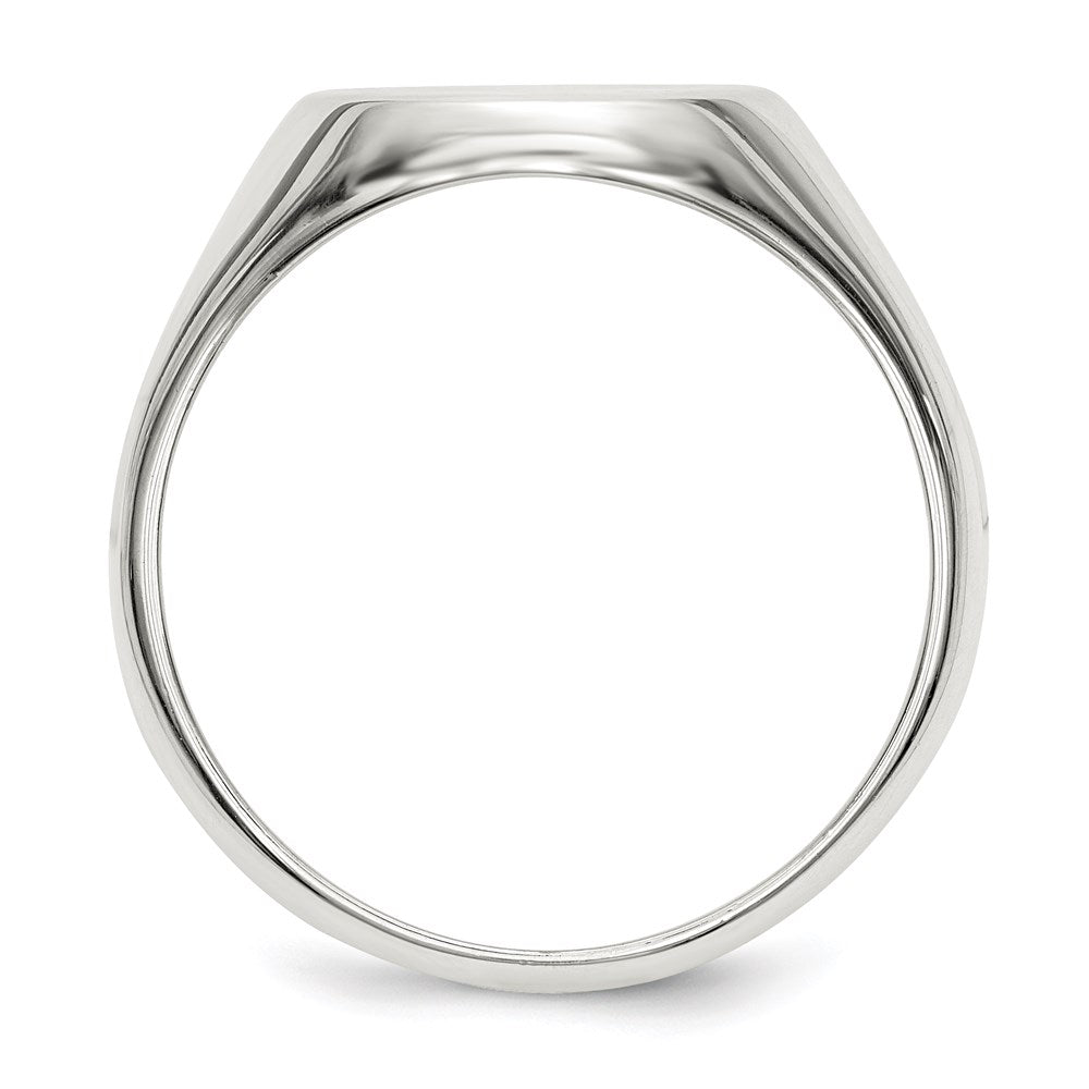 Sterling Silver 15x12mm Closed Back Signet Ring