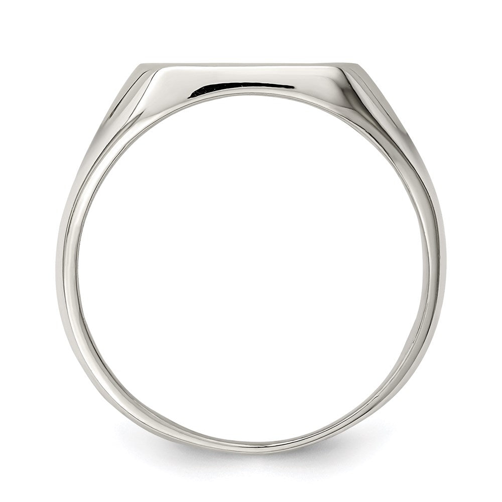 Sterling Silver 12x12mm Closed Back Signet Ring